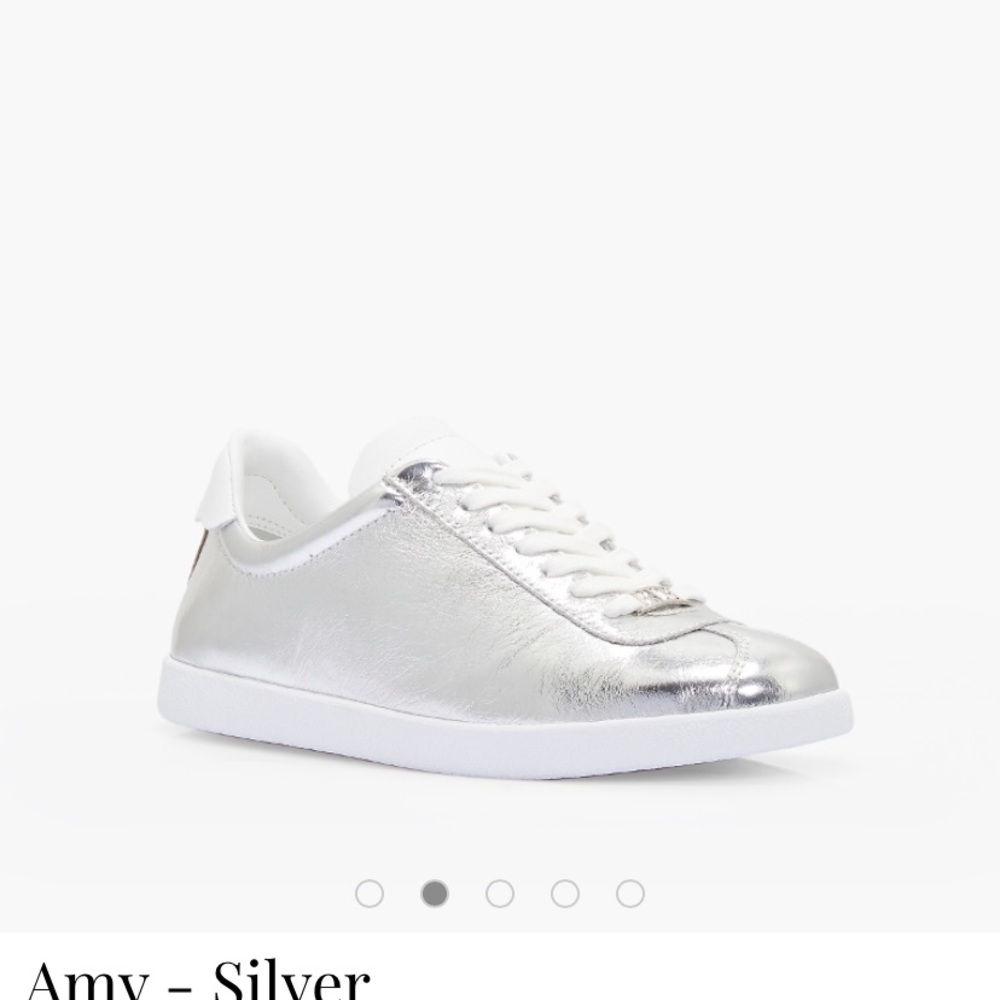 Paige Amy metallic silver sneakers 9